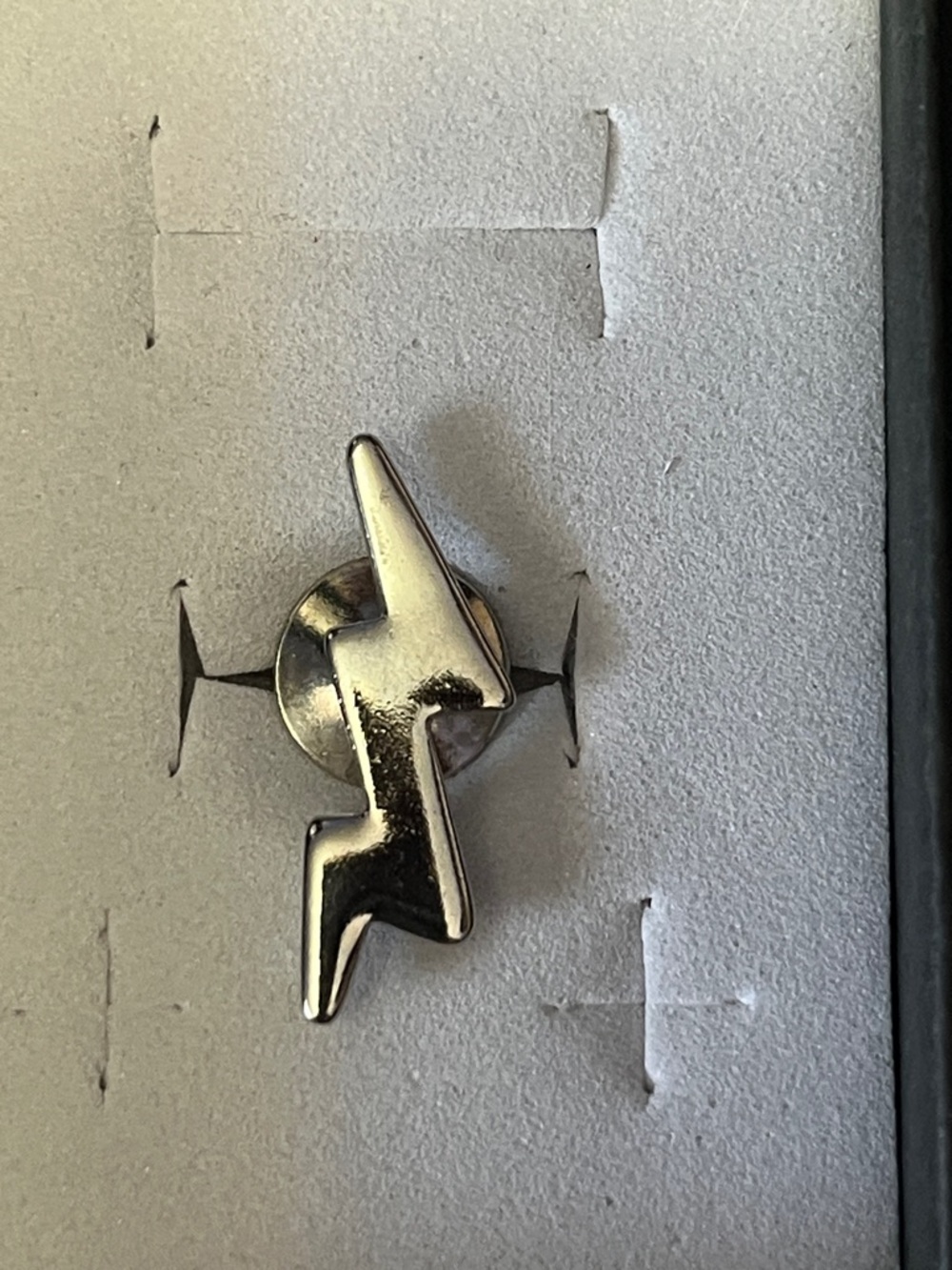 Silver Lightning Bolt Tie Tack/Pin